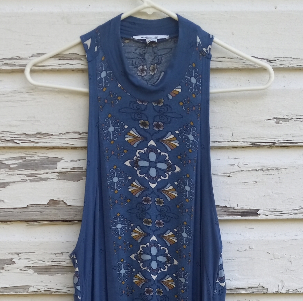 Womens O'Neil dress blue with print small